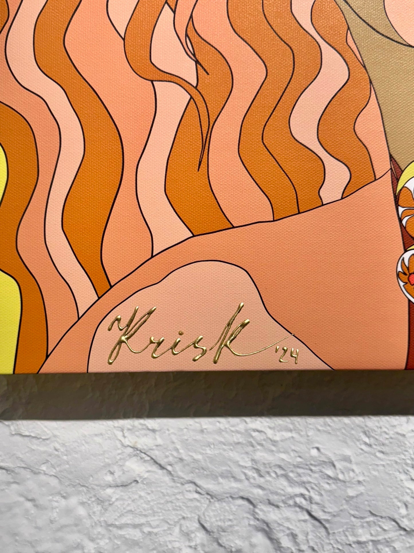 Kris K "Tangerine Ripples" (1/150), 2024