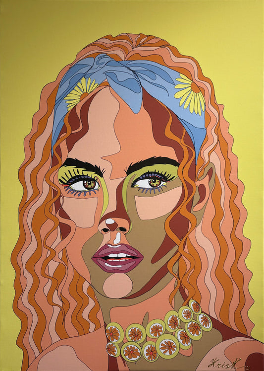 Kris K "Tangerine Ripples" (2/150), 2021